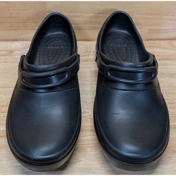 Crocs Bistro Clogs Black Women's Size 8 W8 Non-Slip Work Shoe Kitchen Restaurant - Picture 4 of 7
